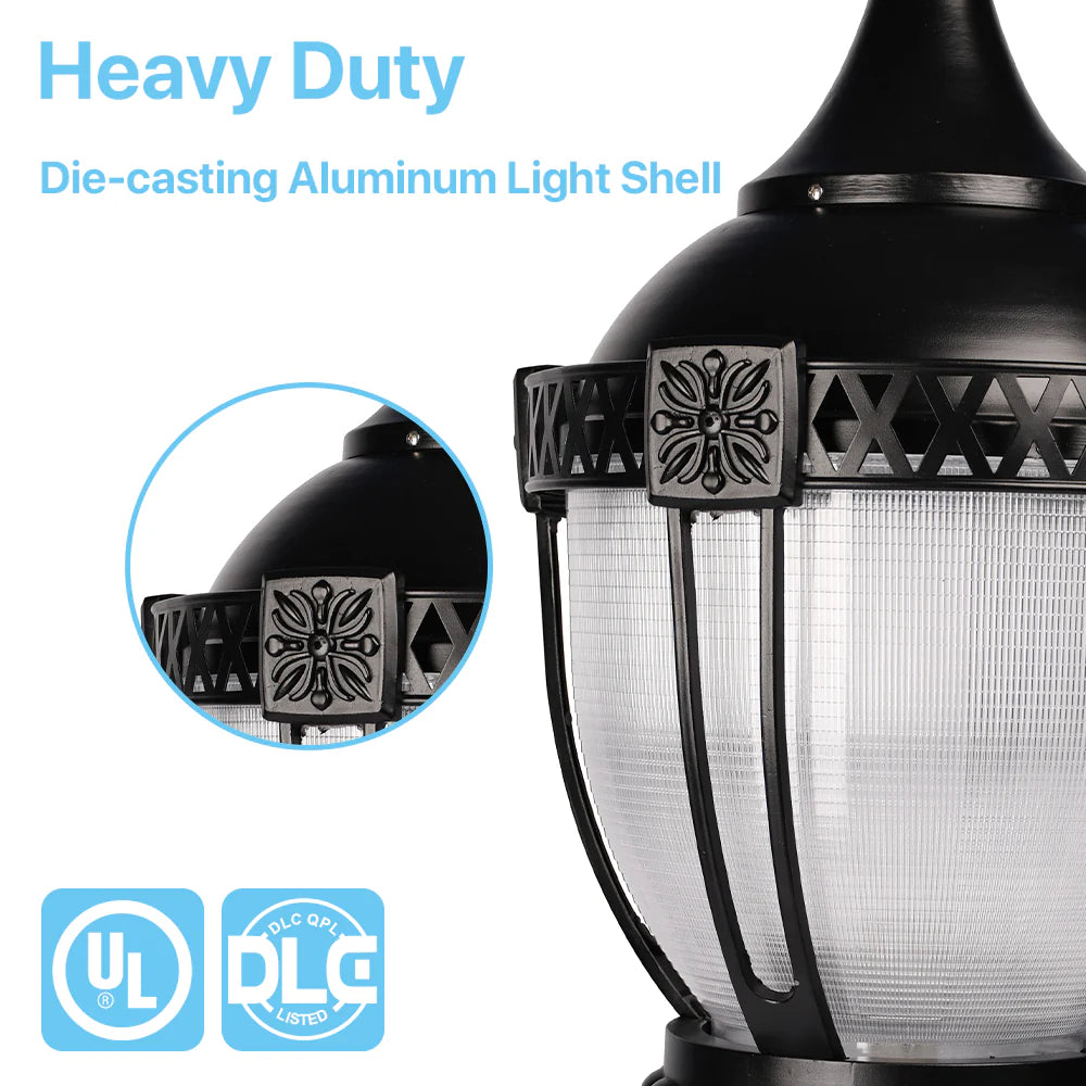 Post Top Light -TPG7 Series, 11600lumens, CCT & Power Selectable, AC 120-277V