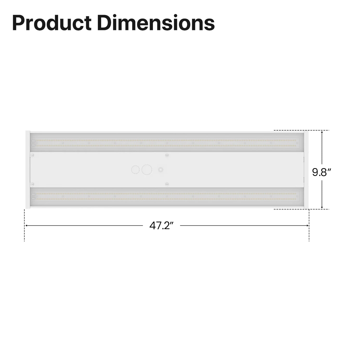 Linear High Bay LED Lights - HPLH01 Series, 50000lumens, 5000K, Adjustable Wattage, 347-480V