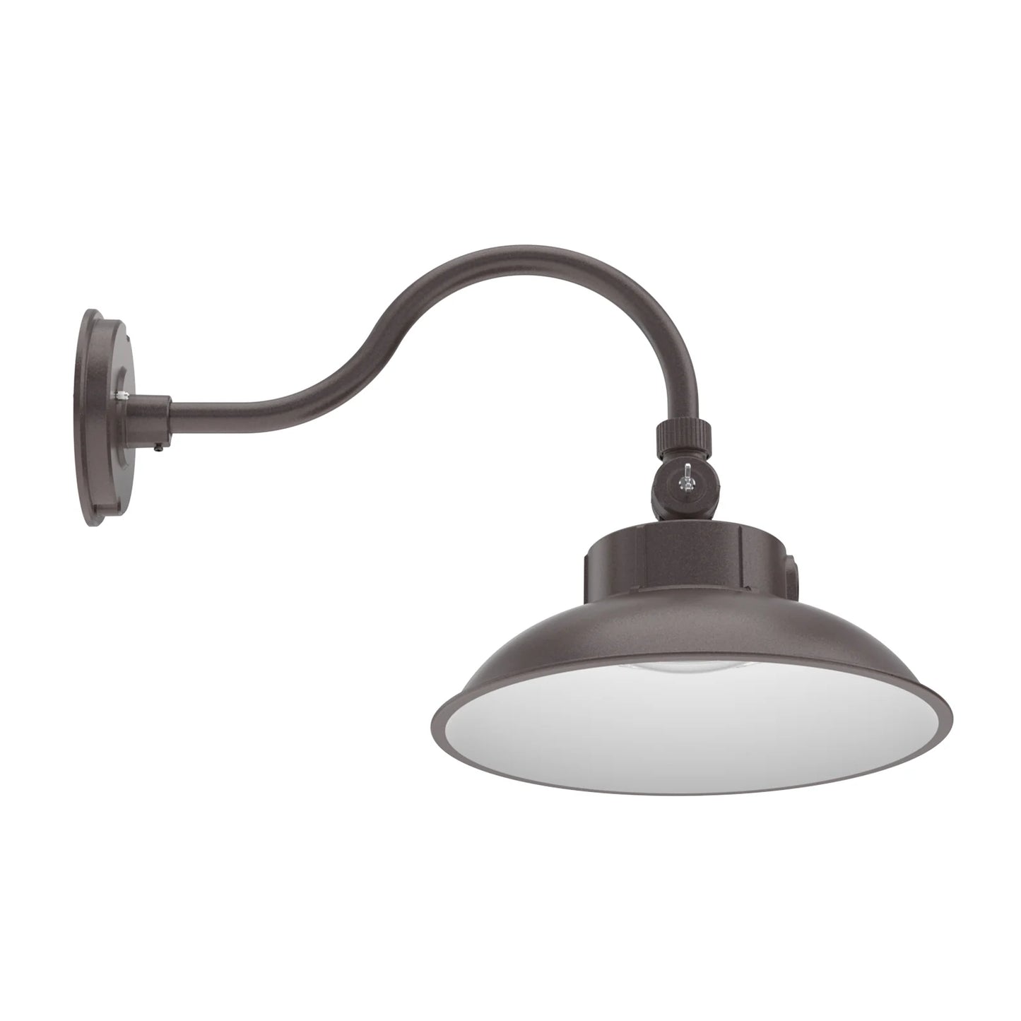 LED Gooseneck Barn Light Outdoor, 12inch Bronze, 6500lumens, Power & CCT Selectable, AC 120-277V