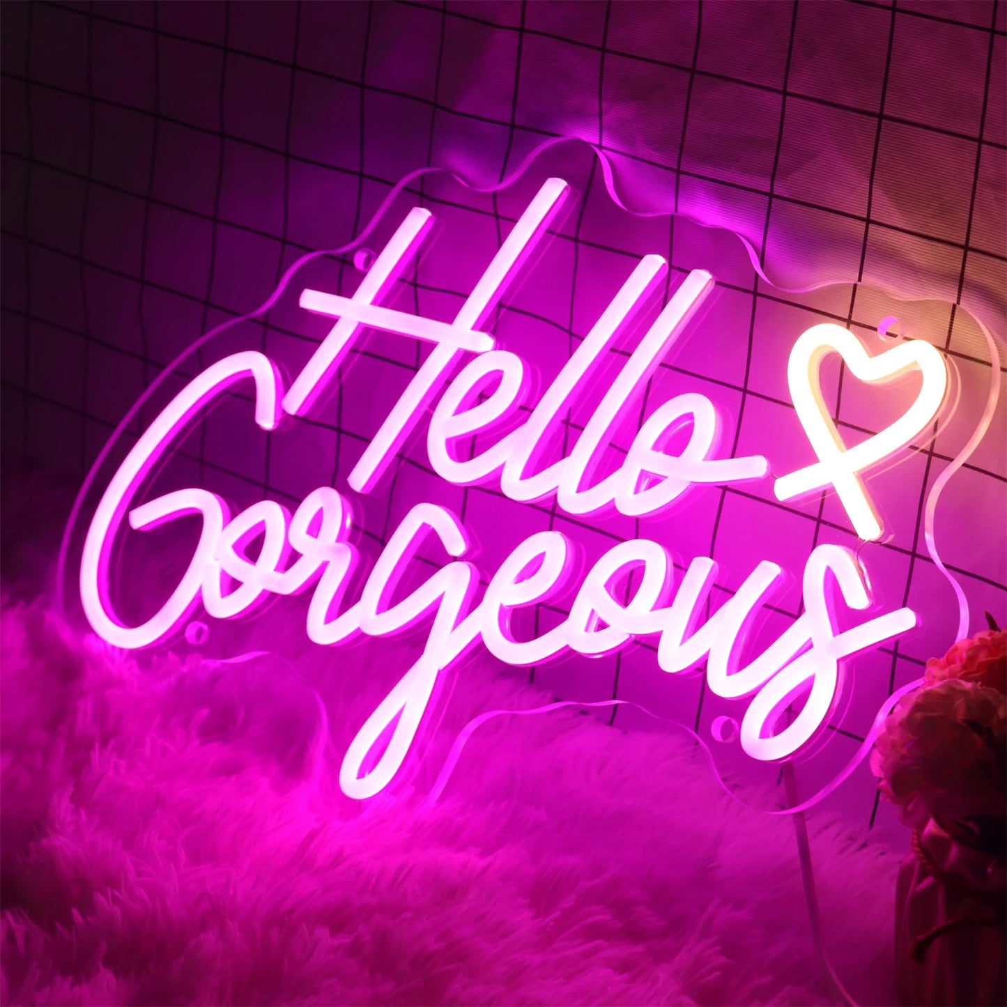 Hello Gorgeous Neon Sign Light