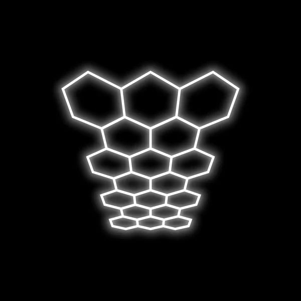 Hyperlite Hexagon Garage Lights Gen 2 - 18 Grid (15.9 x 7.6 ft)