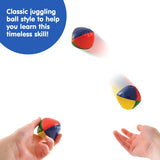 Classic Juggling Balls Colorful Vinyl Toss and Catch Balls with Bead Filling Includes 3 Balls and Instructions Ages 5 and Up Three Piece Set