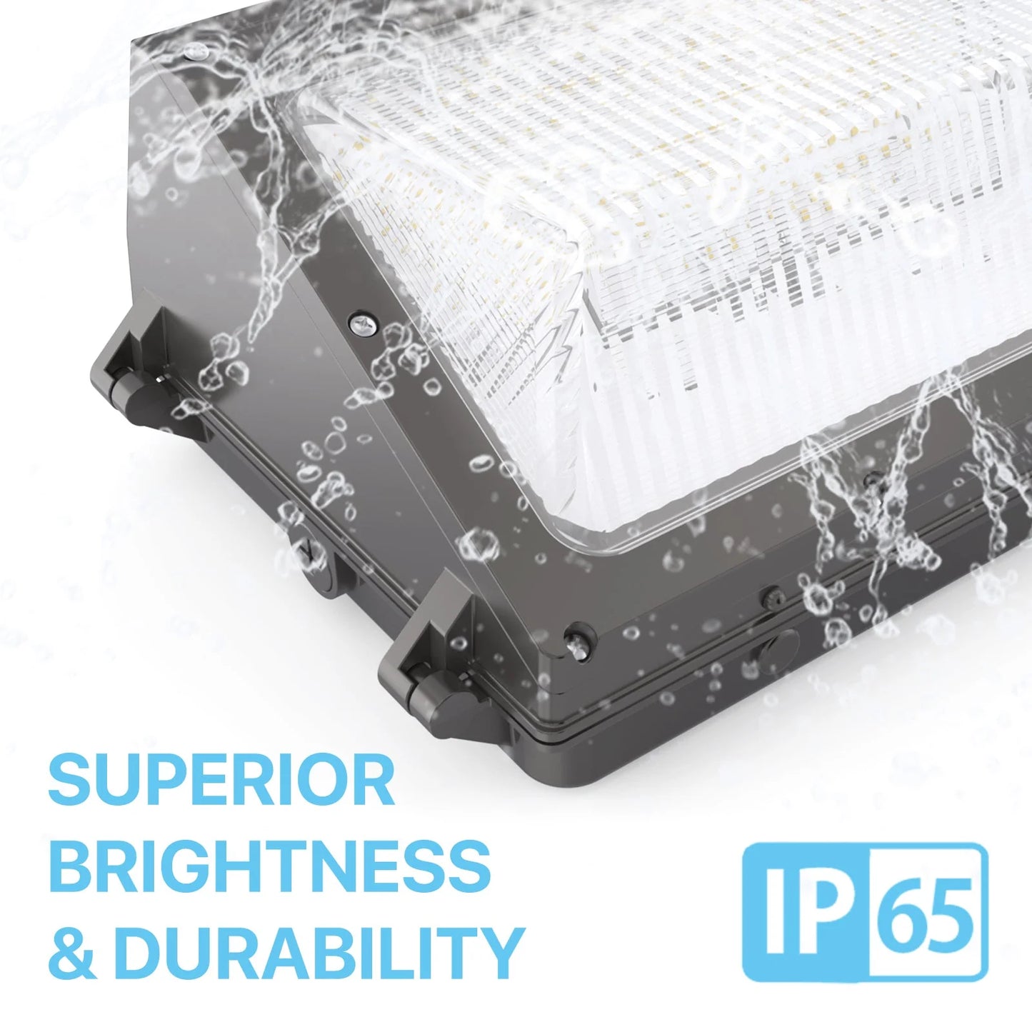 Wall Pack Lights - WPC Series, 14040lumens, Wattage & CCT Selectable, AC 120-277V, with Photocell