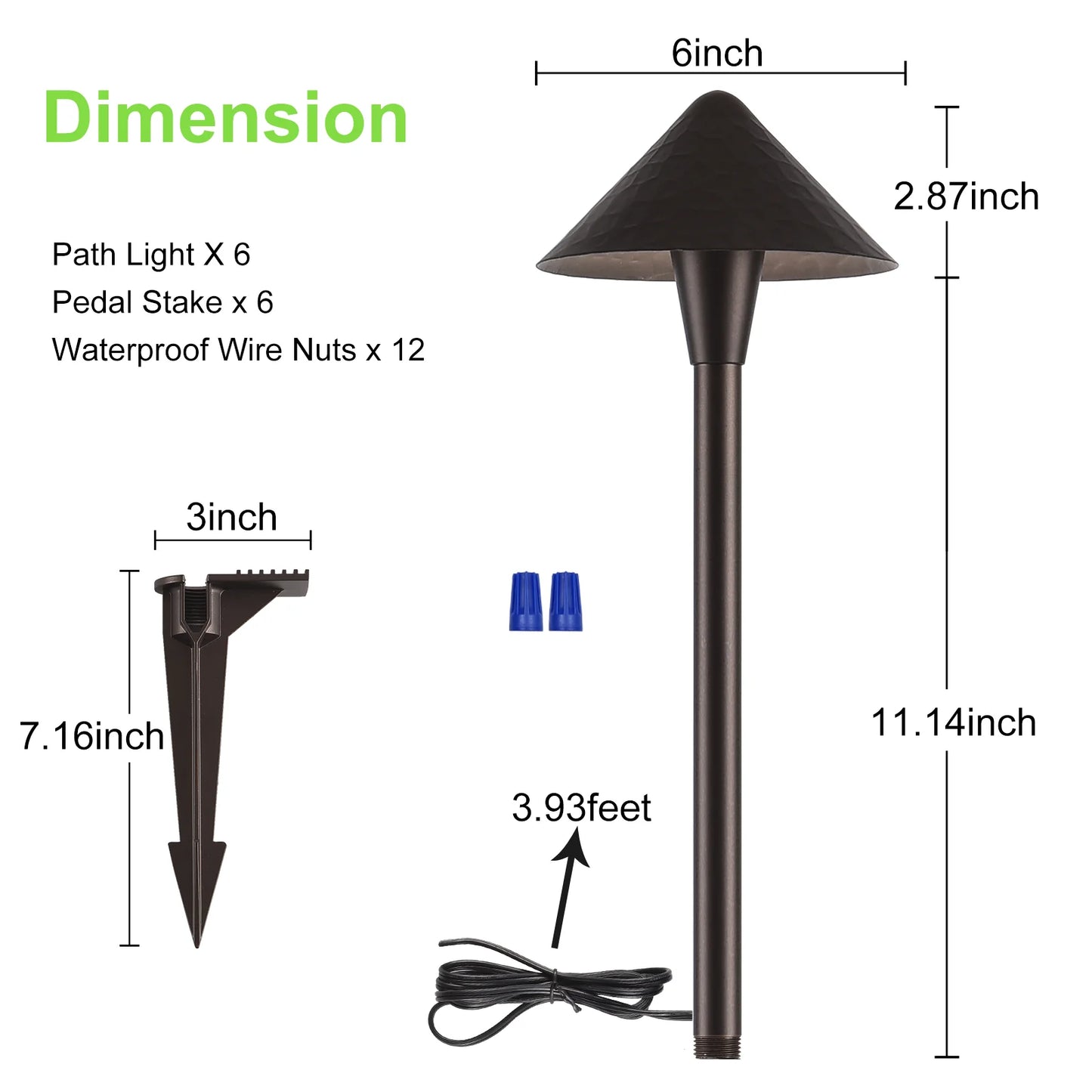 Glitgate 3CCT Pathway Lights, 6 Pack