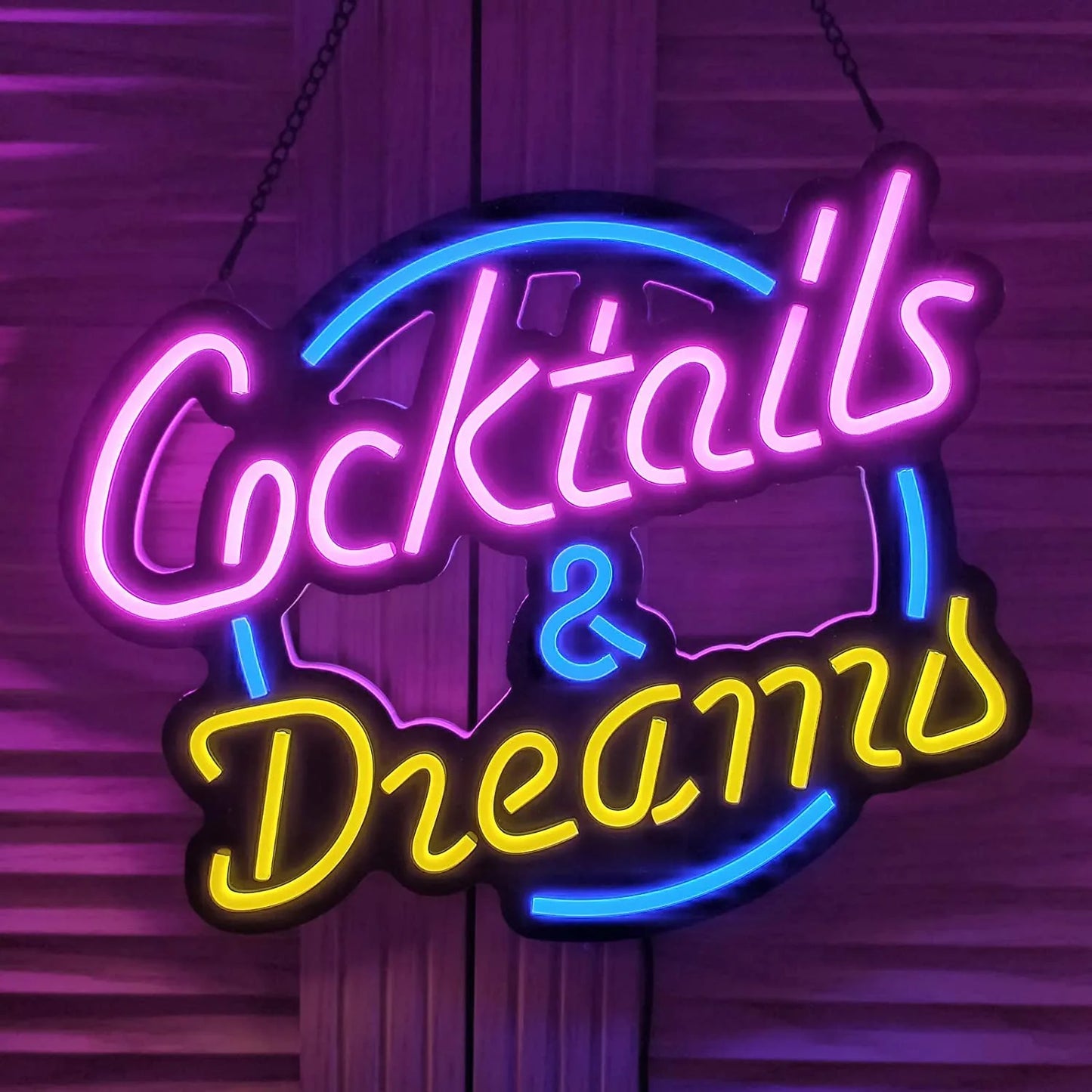 Cocktails & Dreams Neon Sign Light
