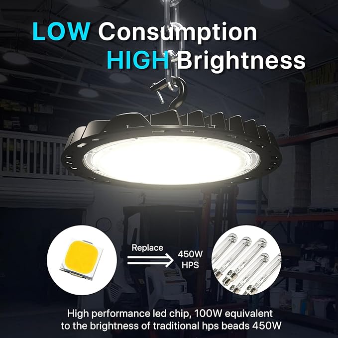 Hyperlite High Bay Light - Saturn Series with diffuser