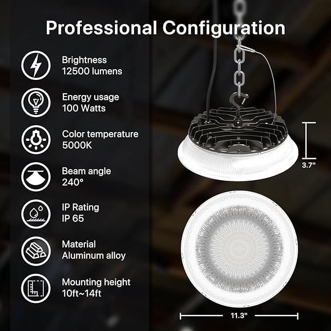 Hyperlite High Bay Light - Saturn Series with diffuser