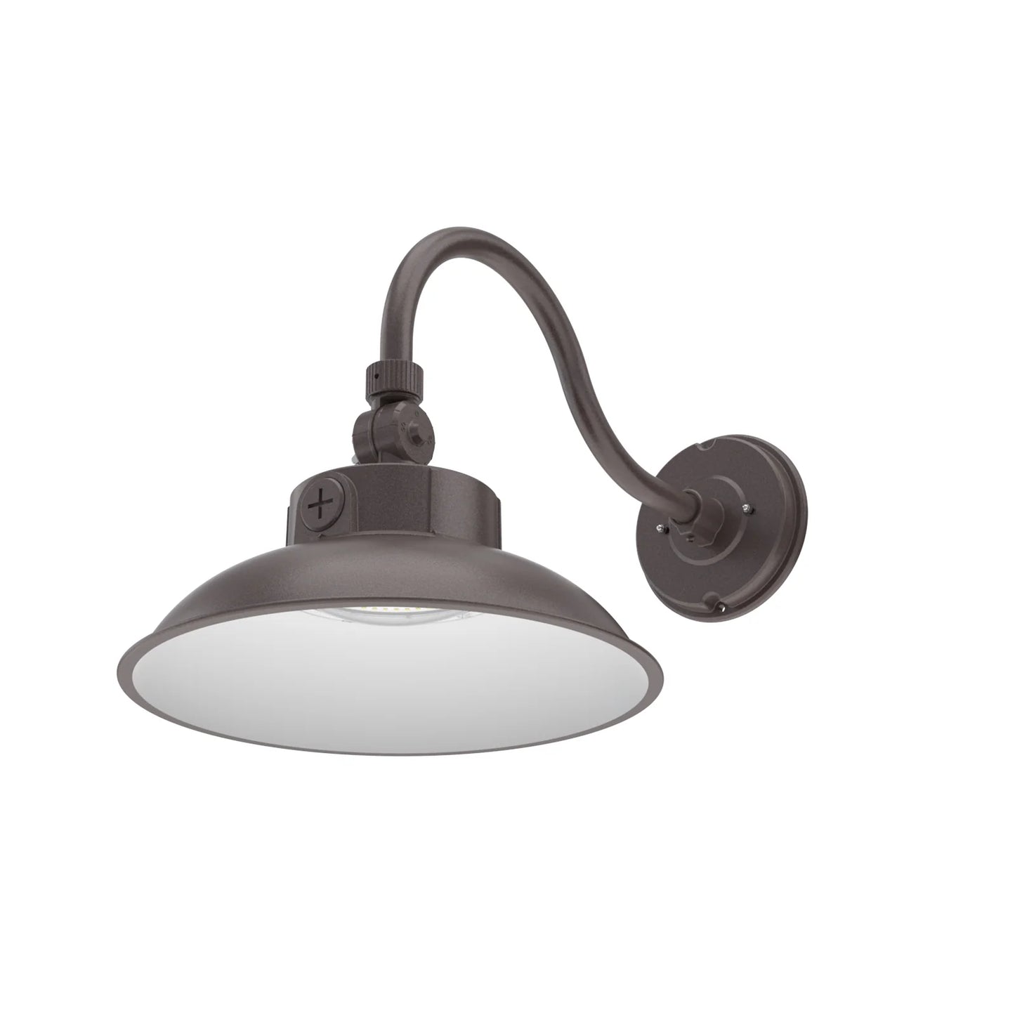 LED Gooseneck Barn Light Outdoor, 12inch Bronze, 6500lumens, Power & CCT Selectable, AC 120-277V