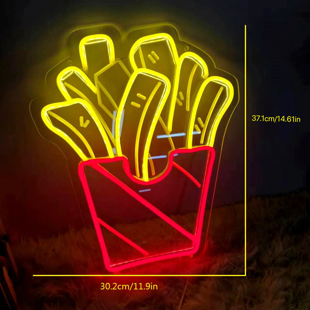 French Fries LED Neon Sign Light