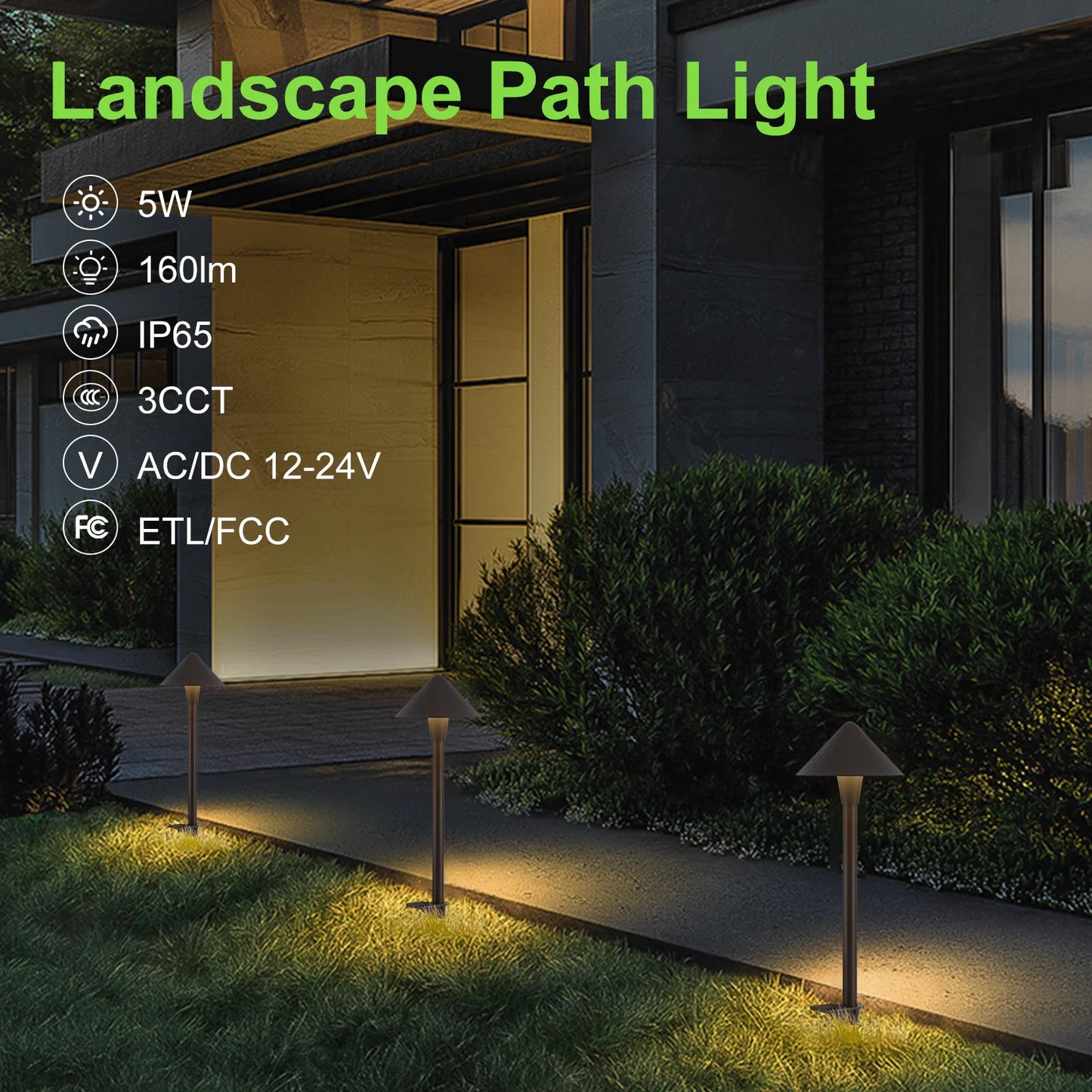 Glitgate 3CCT Pathway Lights, 6 Pack