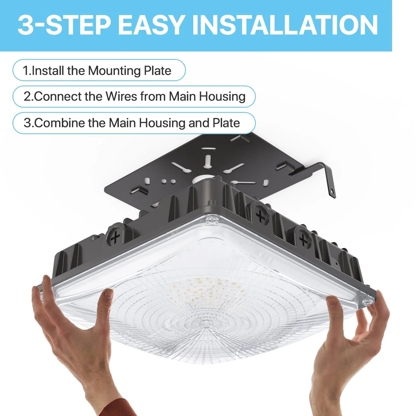 Canopy Light - CPA Series 2 Pack, 8568lumens, Selectable Wattage&CCT, AC 120-277V