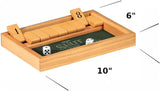 Shut the Box Family Game of Strategy and Chance Includes Collectible Wooden Game Box Felt Bottom Rounded Dice and Detailed Instructions Ages 6 and Up