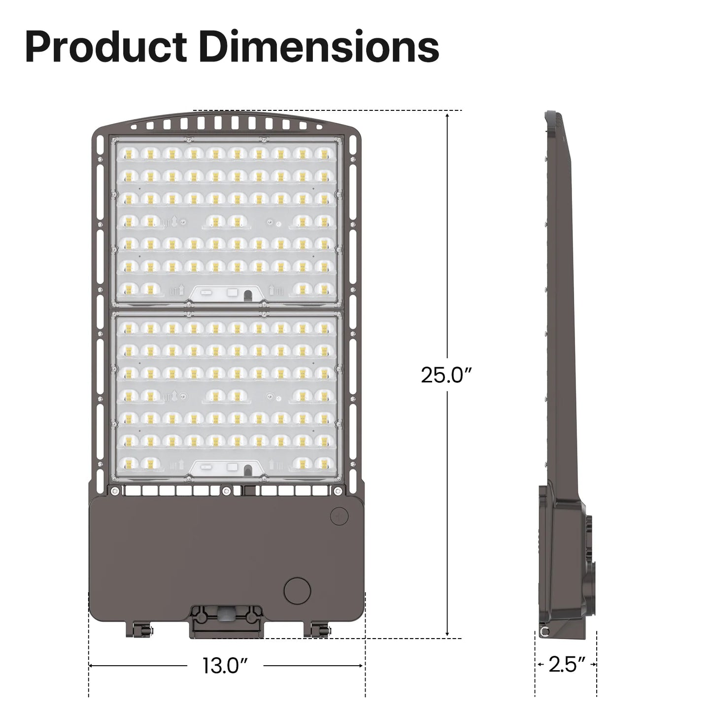 Parking Lot LED Lights - HPPK01 Series,45000lumens, Adjustable Wattage & CCT, 120-277V or 347-480V