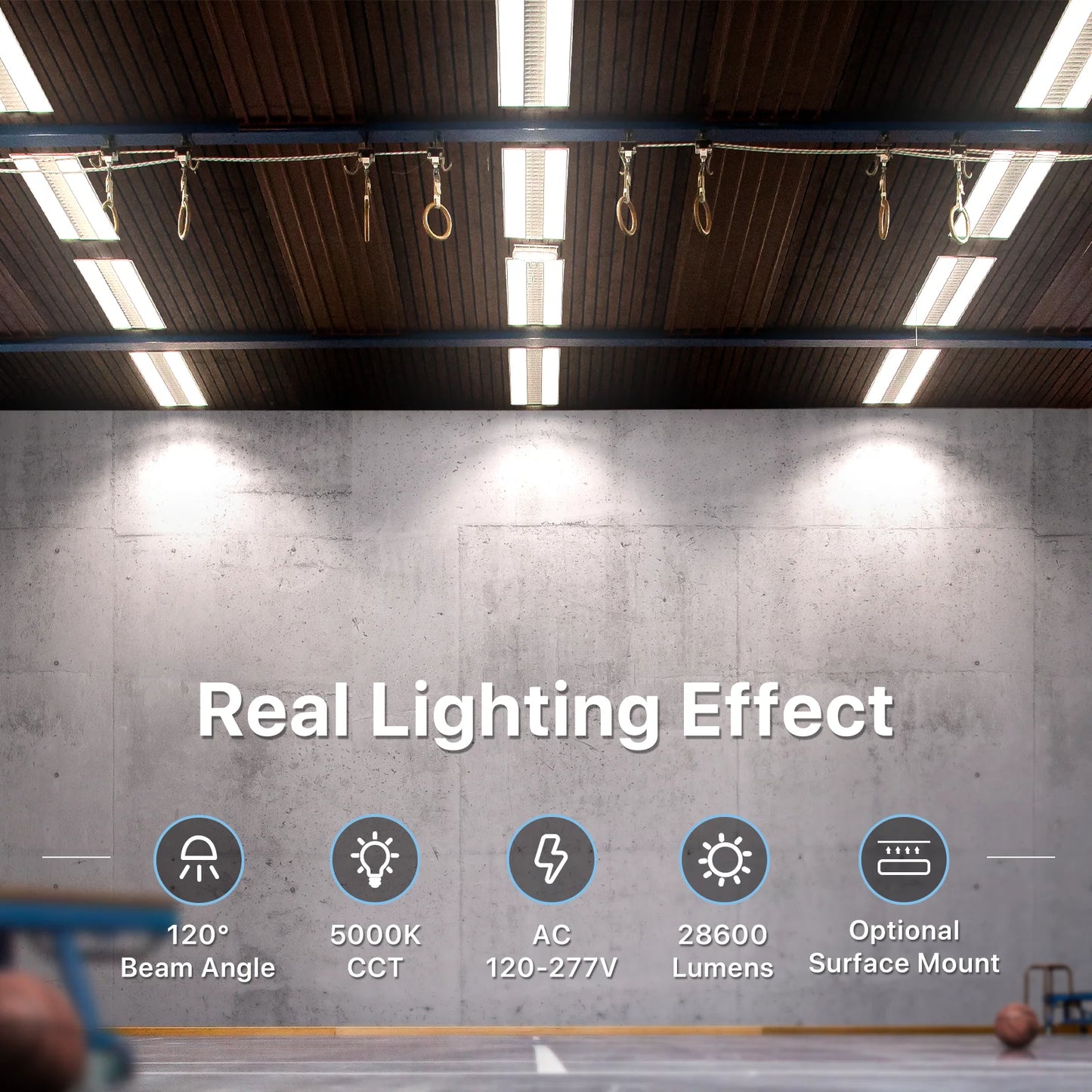 Led Linear High Bay Light - Will Series, 41600lumens, 5000K, AC 120-277V