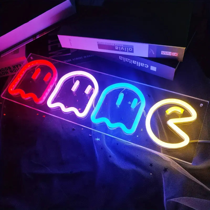 Pac-Man LED Neon Sign Light