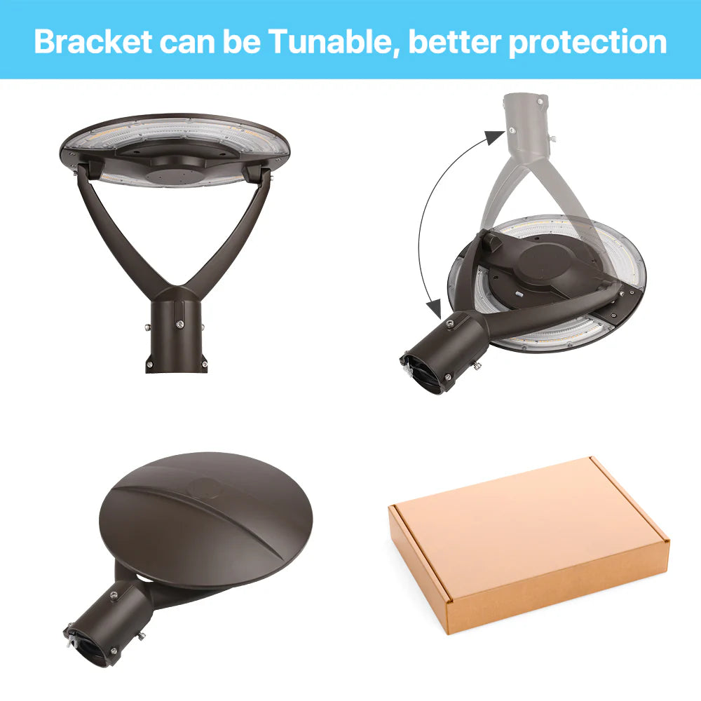 Post Top Lights- TP421 Series 21000lumens, Wattage & CCT Selectable, AC 120-277V