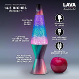Lava Lamp 145 Polar Glimmer The Original Motion Light Silver Glitter Multicolor Base and Globe Item 2048 Amazon Exclusive