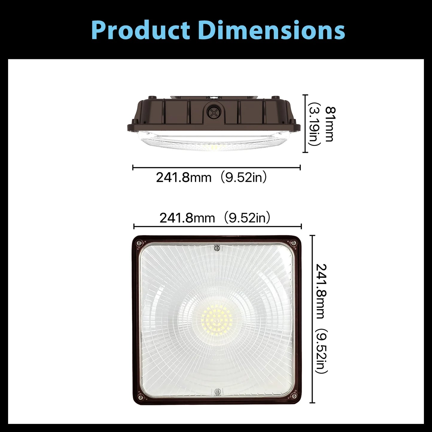 Hyperlite LED Canopy Lights - Mstar Series, 14000lumens, 5000K, AC 120-277V