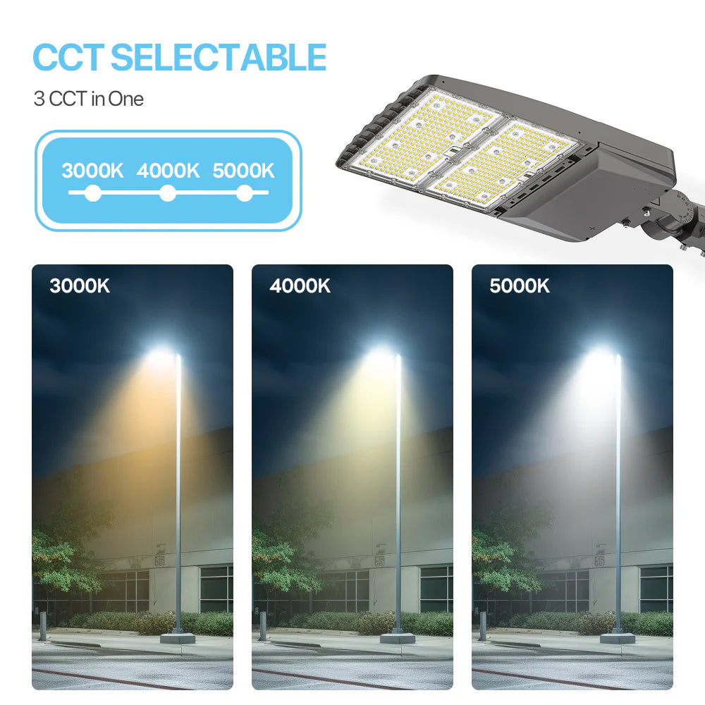 Parking Lot Light - Dark Bronze XALH Series With Shortcap,46500lumens, Selectable Wattage & CCT, AC 120V-277V