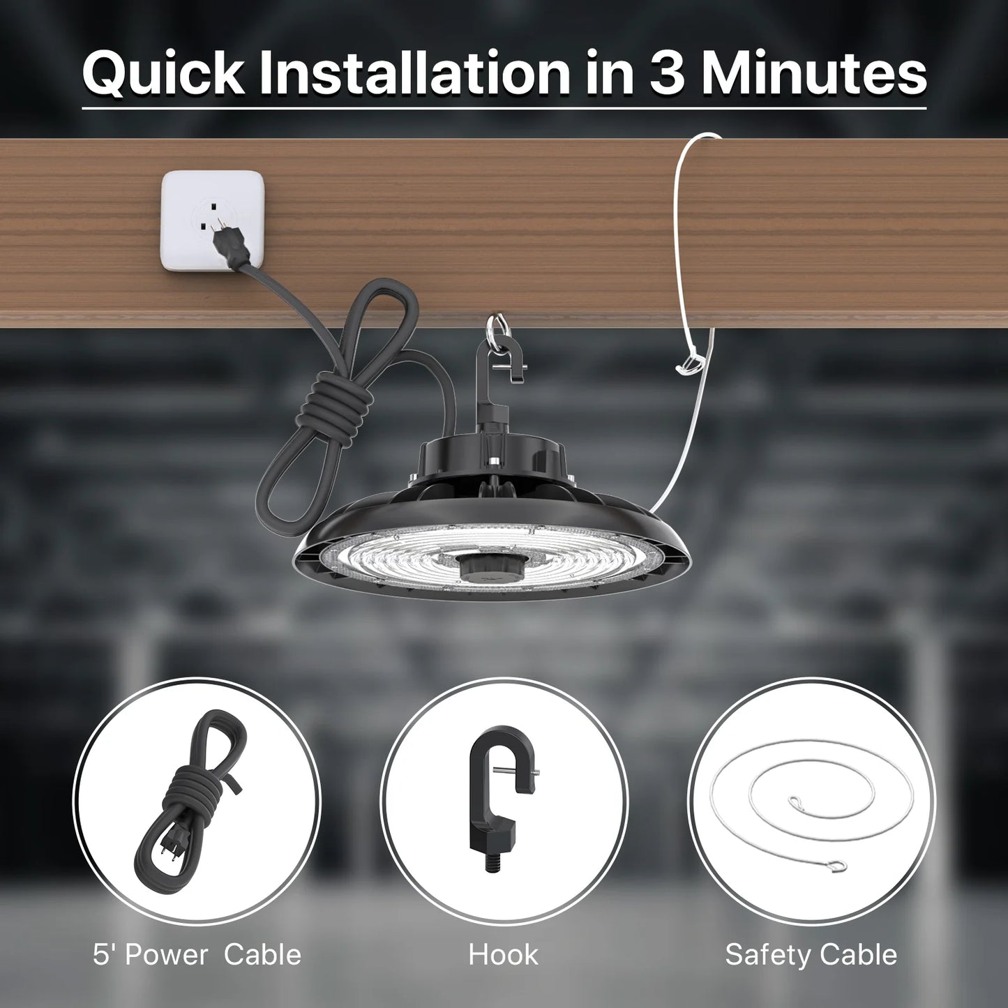 Hyperlite Motion Activated LED High Bay Light - RADAR Series, 35000lumens, AC 120-277V