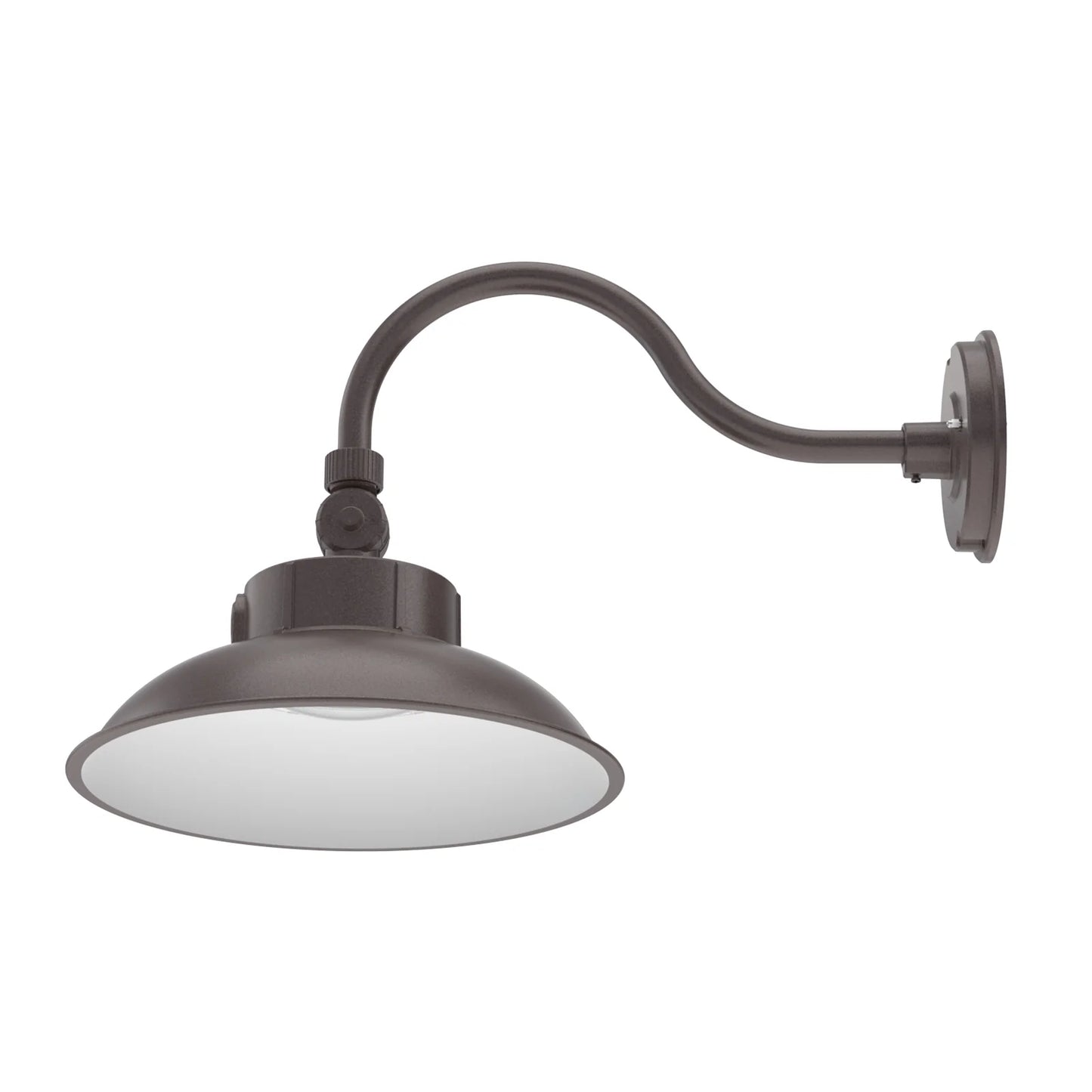 LED Gooseneck Barn Light Outdoor, 12inch Bronze, 6500lumens, Power & CCT Selectable, AC 120-277V
