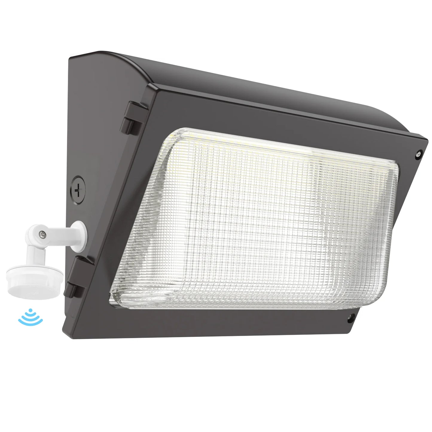 Motion Activated Wall Pack Light - Oval series, 15600 Lumens, 5000K, AC 120-277V, Dusk to Dawn