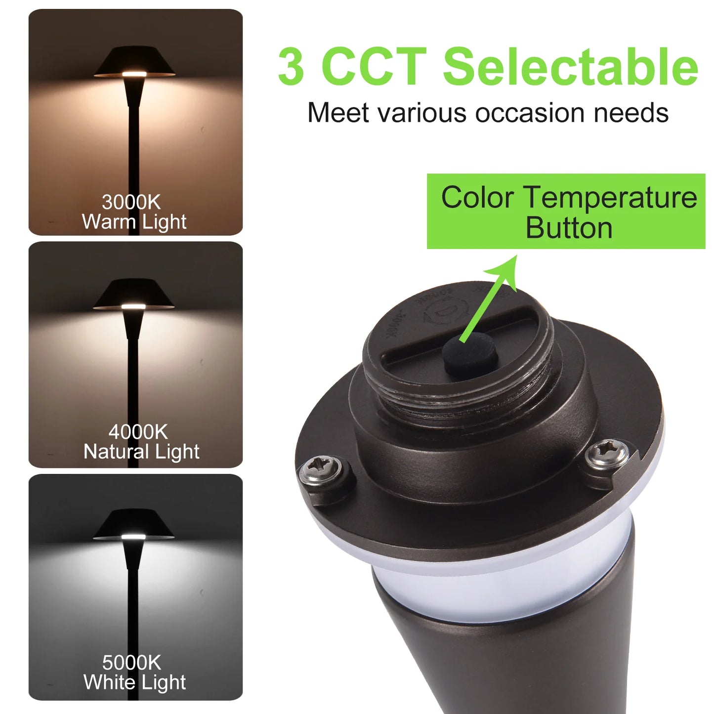 Glitgate 3CCT Landscape Path Light, 6 Pack