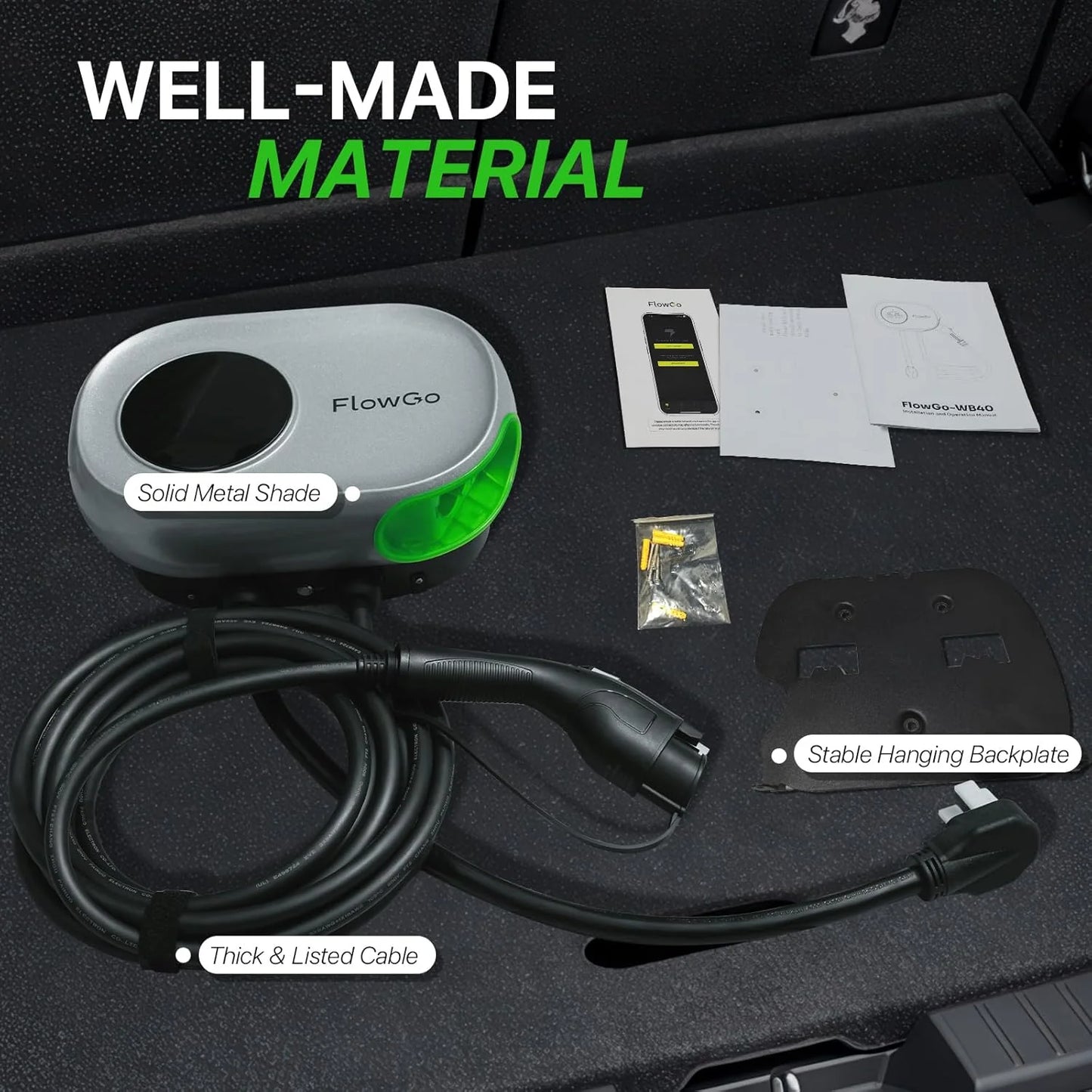 Flowgo Level 2 Smart EV Charger, 240V