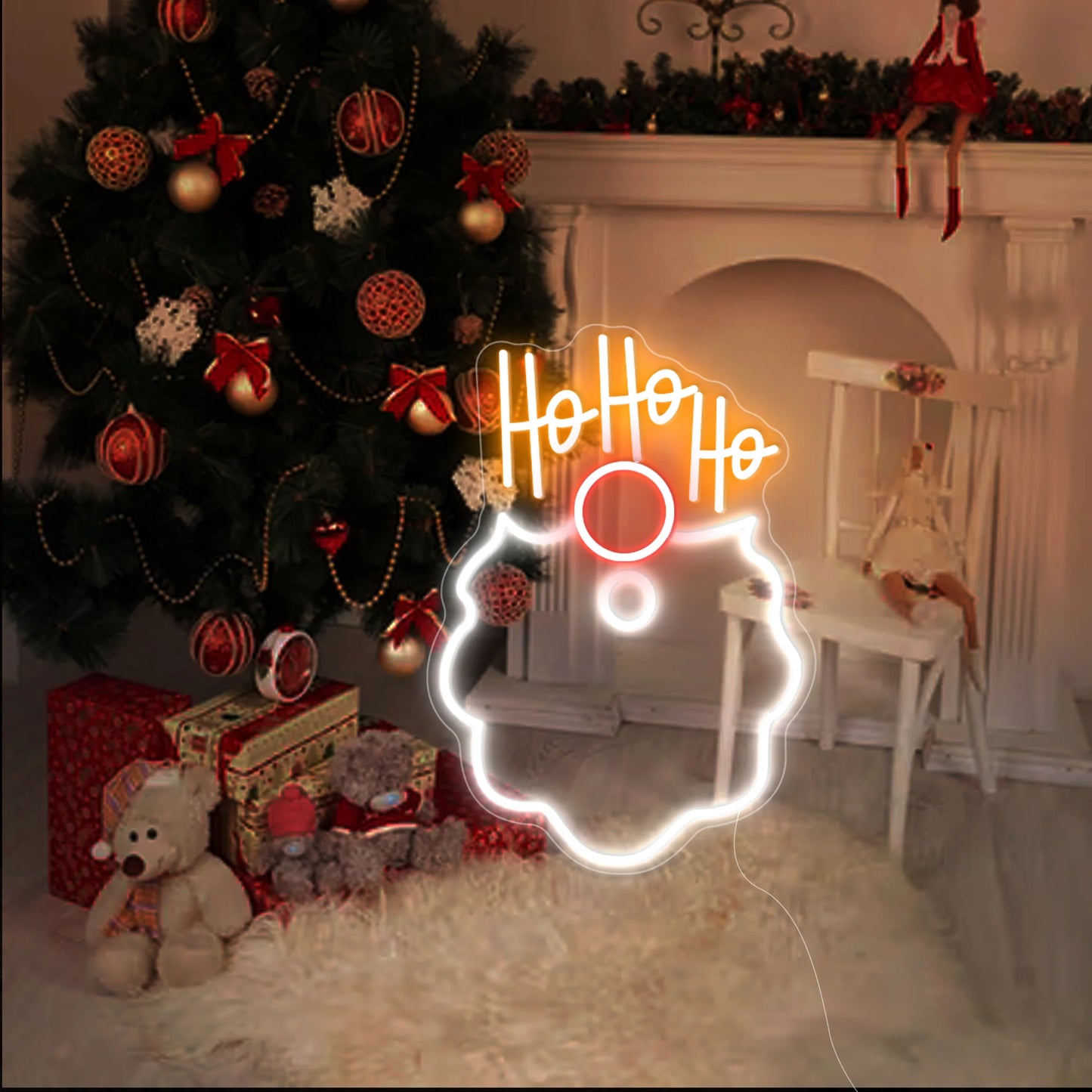 HO HO HO Christmas LED Neon Sign