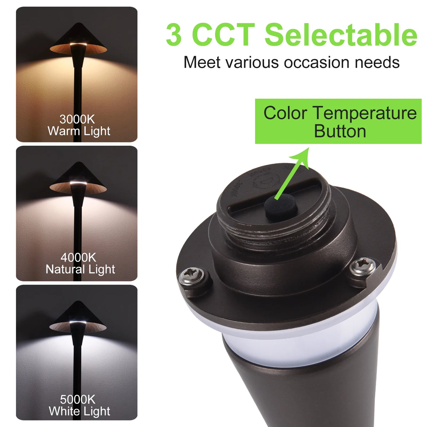 Glitgate 3CCT Pathway Lights, 6 Pack