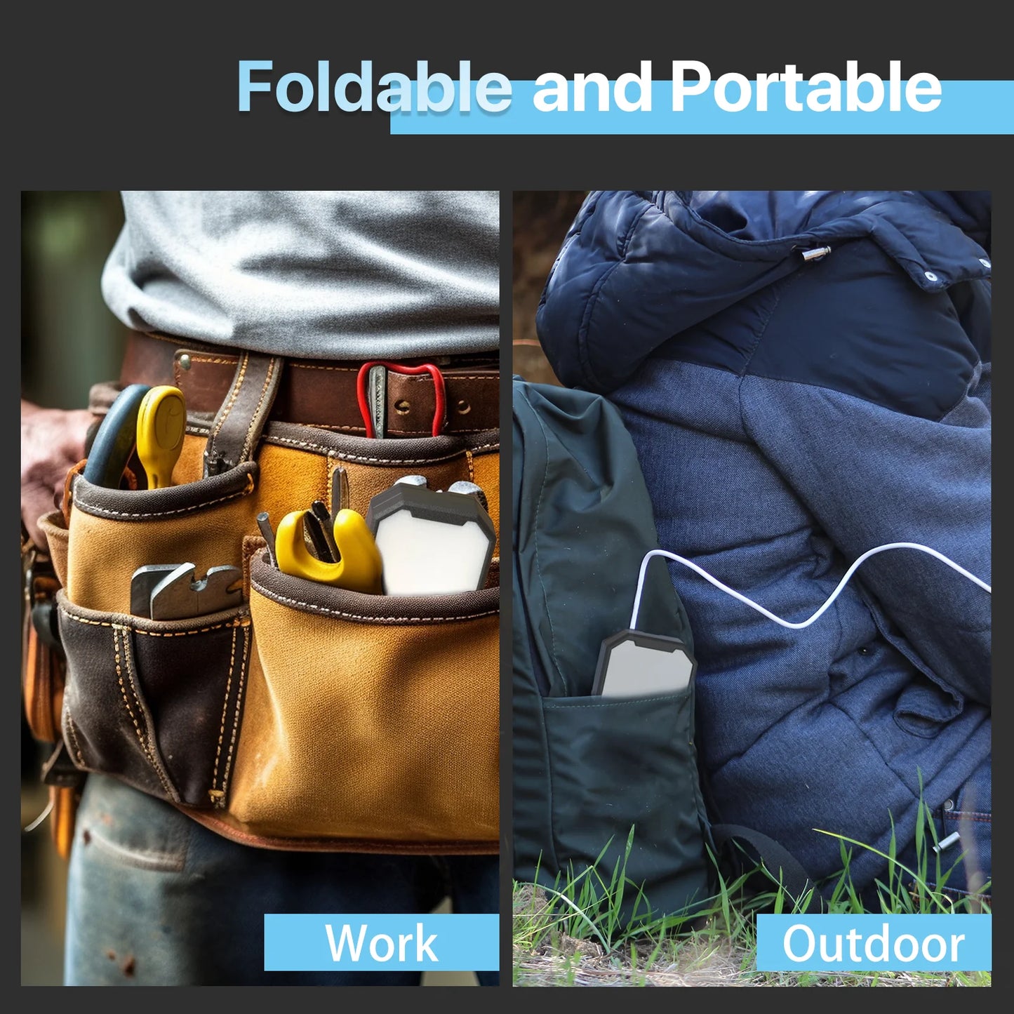 Hyperlite Rechargeable Work Light, 2000lumens, 6500K, 4000mAH Battery