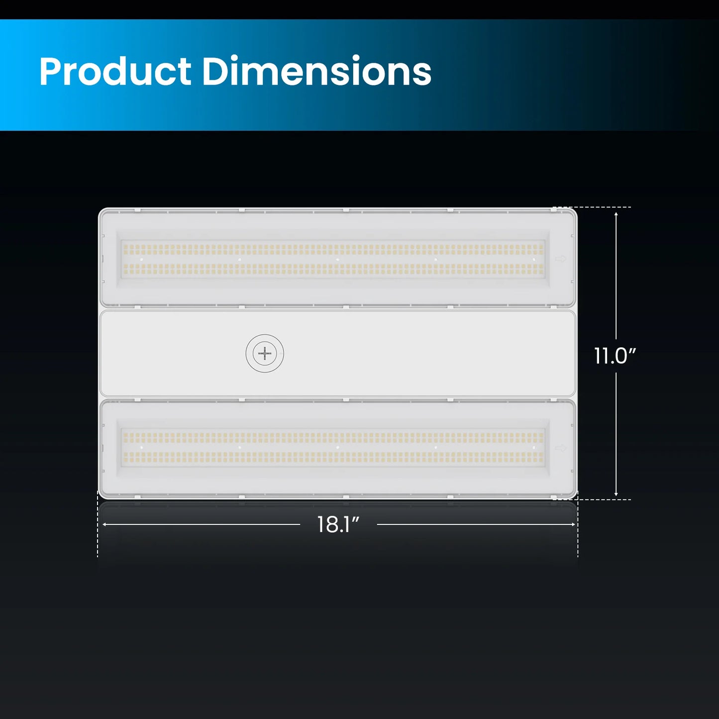 Linear High Bay LED Lights -HPLH02 Series, 30500lumens, Adjustable Wattage & CCT, 347-480V