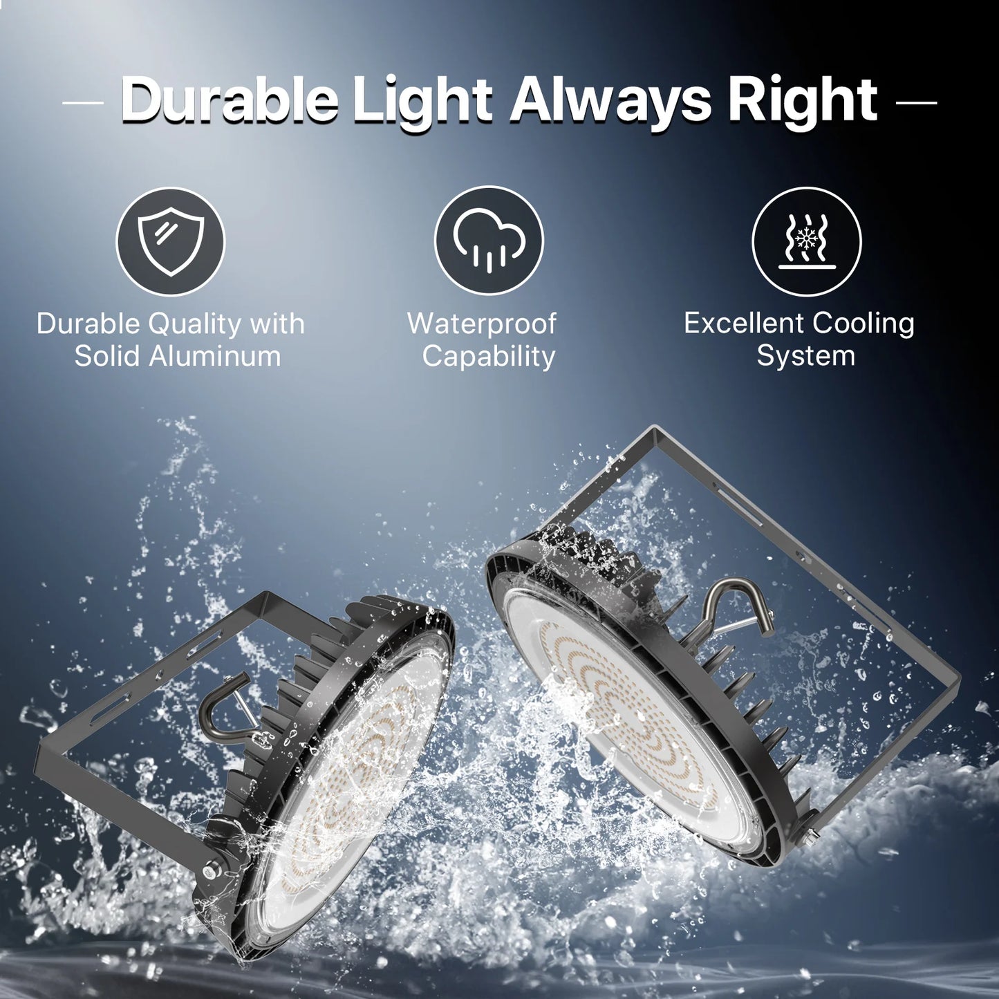 Hyperlite High Bay Light - Saturn Series - Adjustable Bracket, 150W, 5000K, 120V ONLY