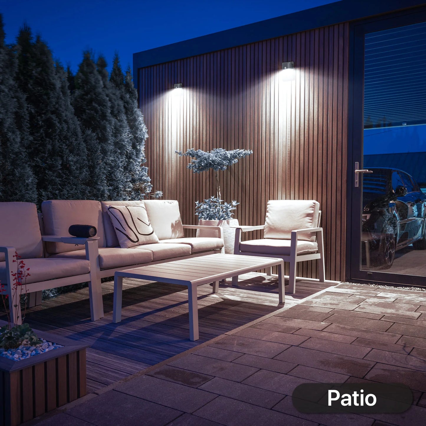 LED Mini Wall Pack Light with Photocell, 3600 lumens, 5000K, AC 120V
