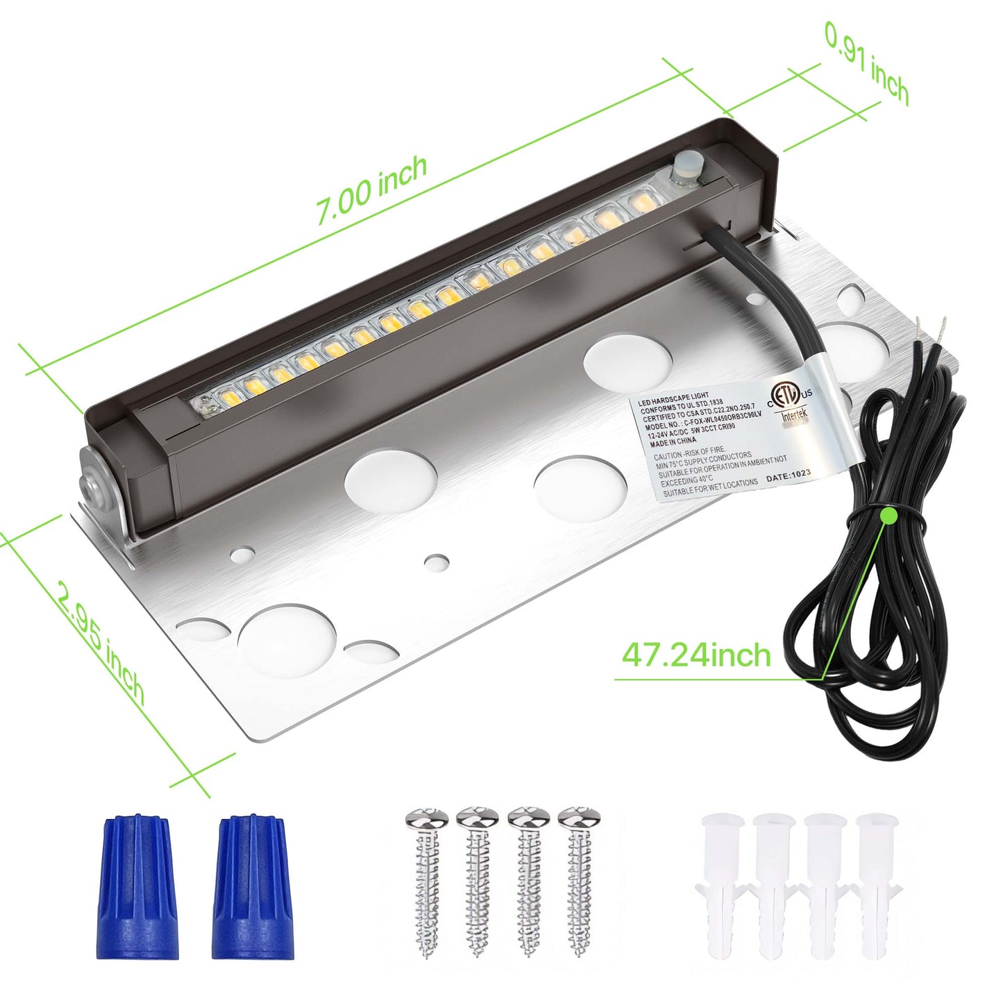 Glitgate 3CCT LED Hardscape Lighting, 8 Pack, 300lumens, AC/DC 12-24V.