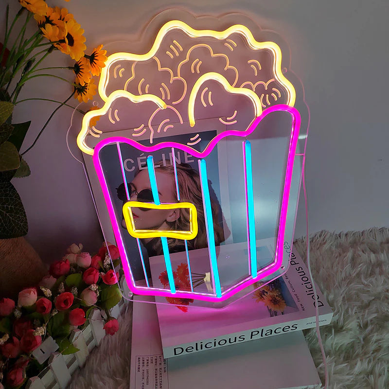 Popcorn LED Neon Sign Light
