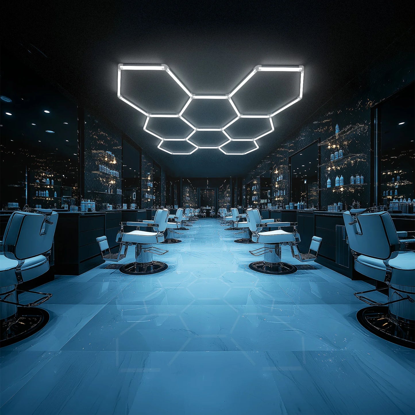 Hyperlite Hexagon Garage Lights Gen 2 - 8 Grid (7.6 x 7.3 ft)