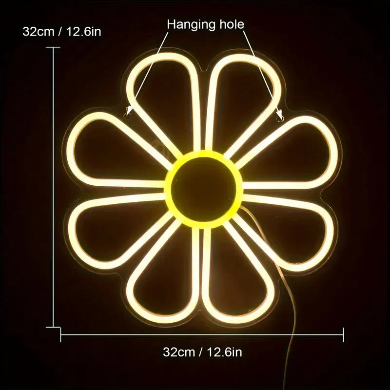 Flower LED Neon Sign Light