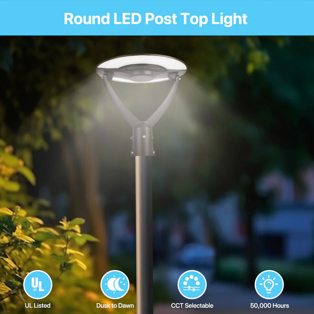 Post Top Lights- TP421 Series 21000lumens, Wattage & CCT Selectable, AC 120-277V