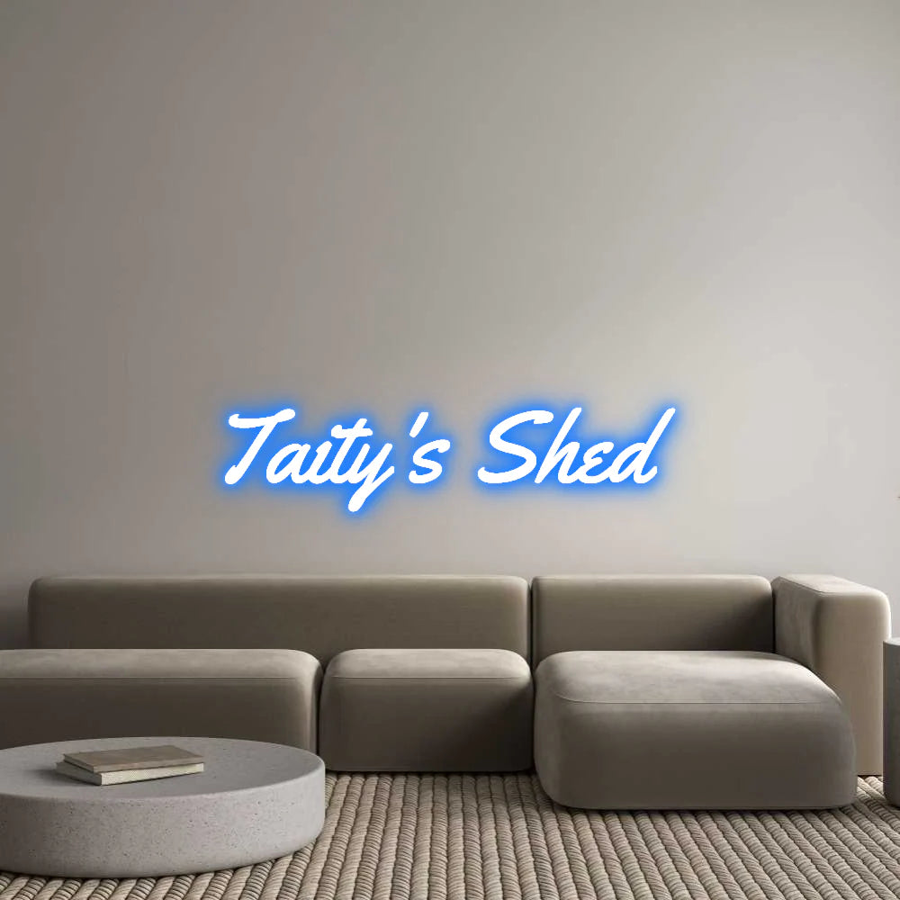 Custom Neon Light Taity's Shed