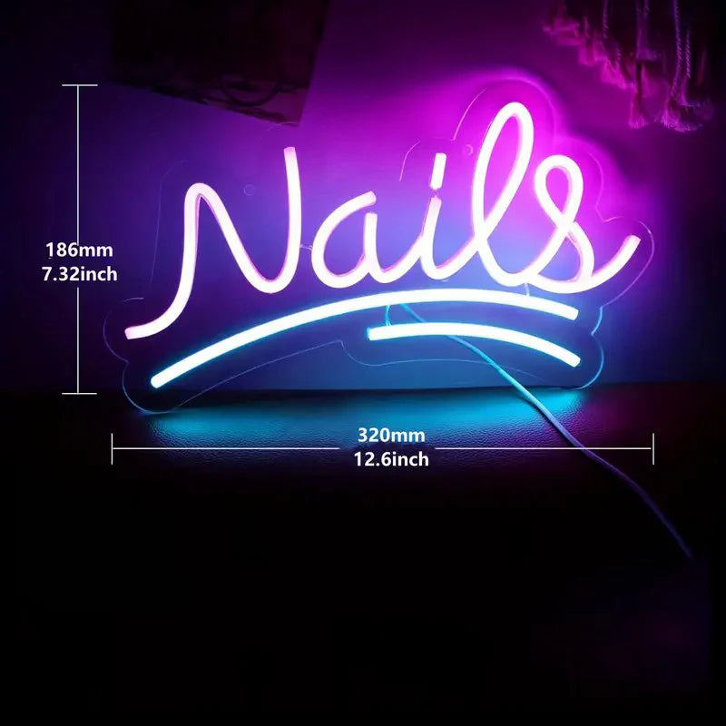Nails Neon Sign Light