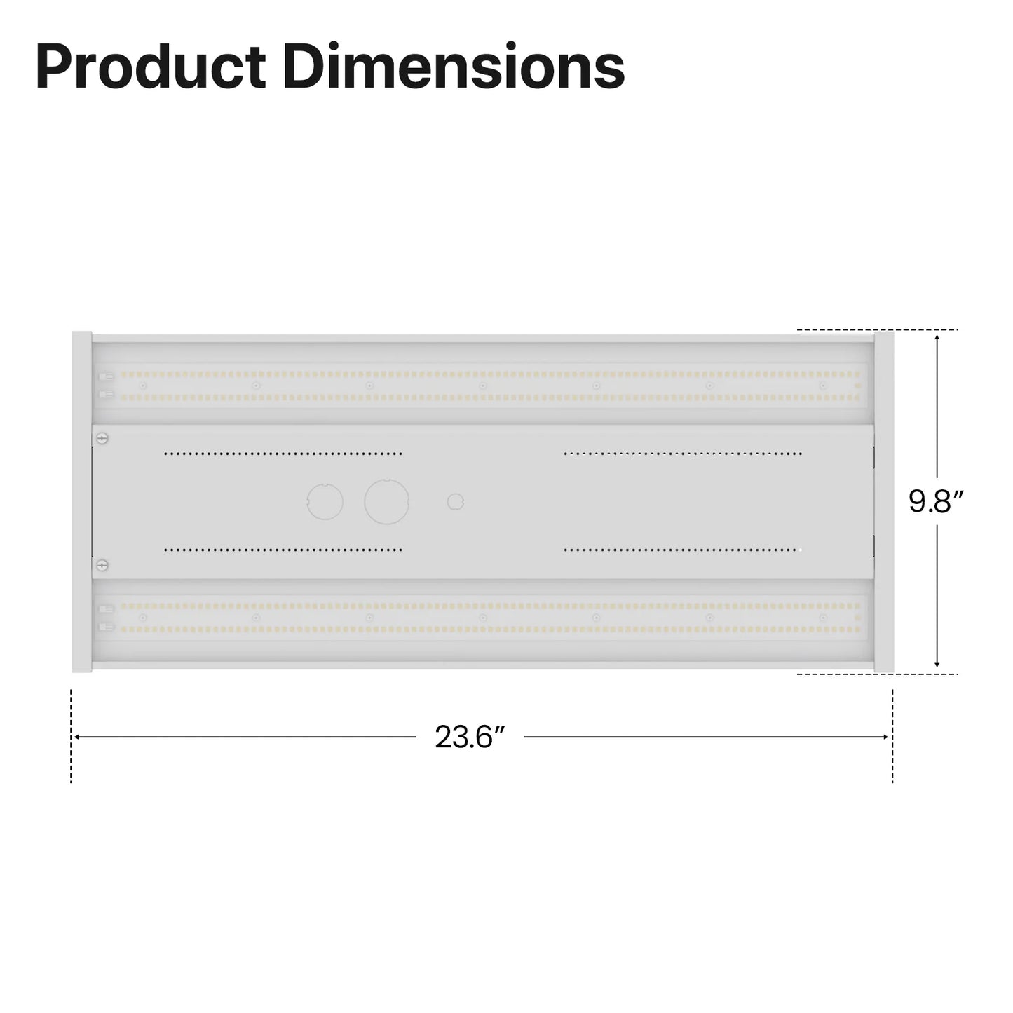 Linear High Bay LED Lights - HPLH01 Series, 24000lumens, Adjustable Wattage & CCT, 347-480V
