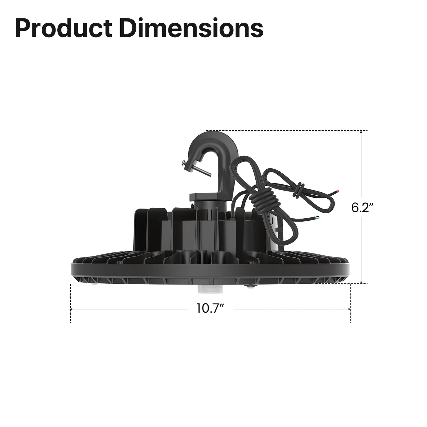 UFO High Bay LED Lights - HPHB01 Series, 16000lumens, Adjustable Wattage & CCT, 120-277V