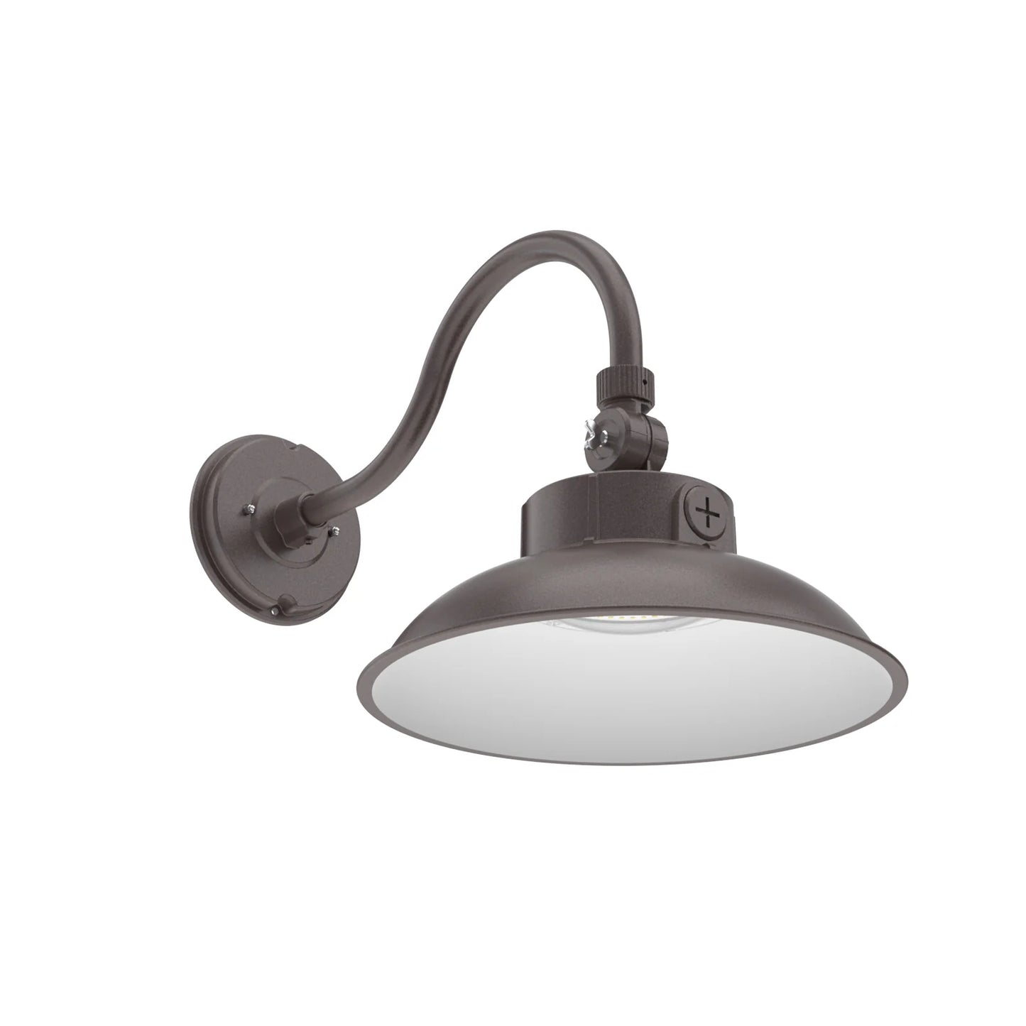 LED Gooseneck Barn Light Outdoor, 12inch Bronze, 6500lumens, Power & CCT Selectable, AC 120-277V