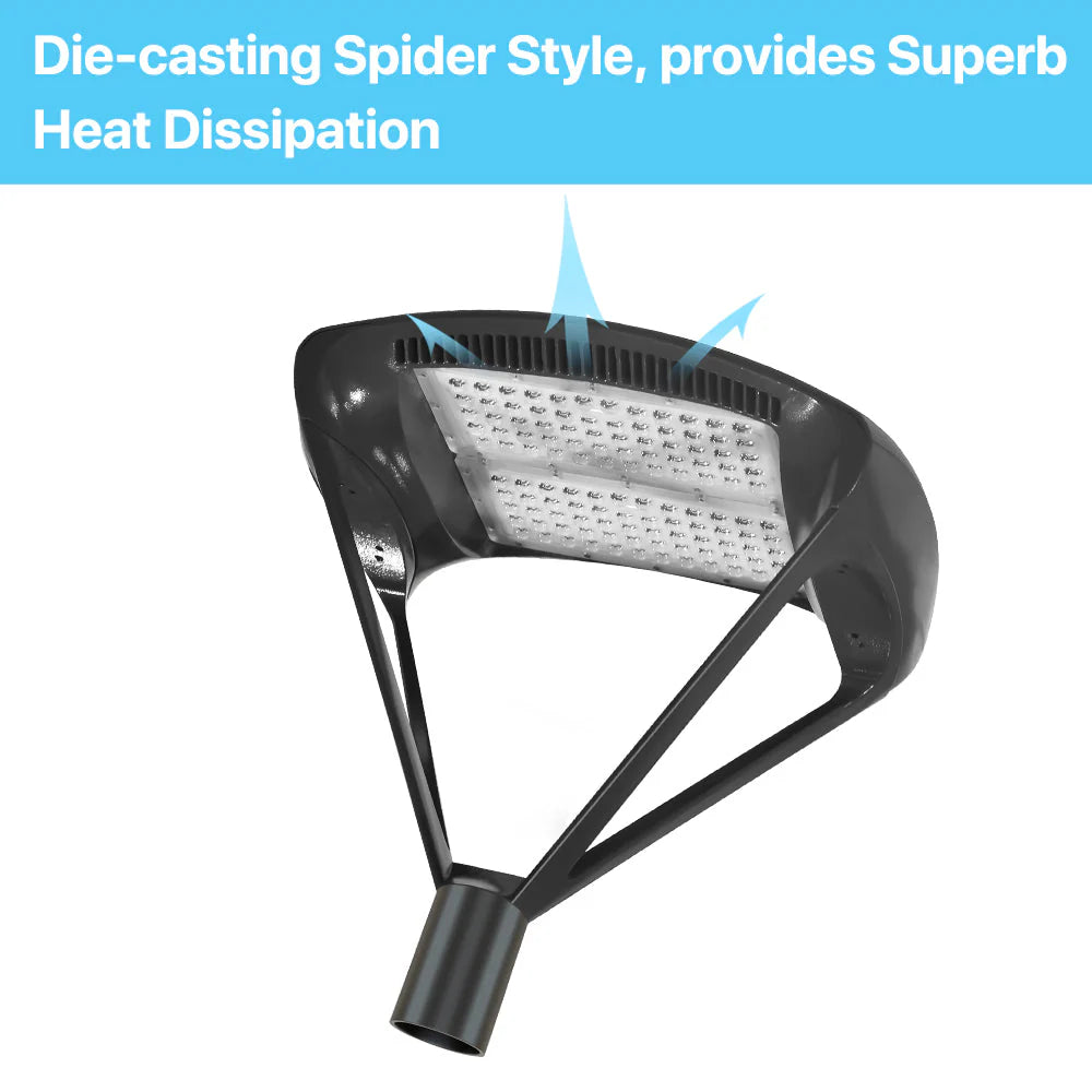 Spider LED Post Top Lights- TP500 Series, 39000lumens, 5000K, AC 120-277V For Commercial Project