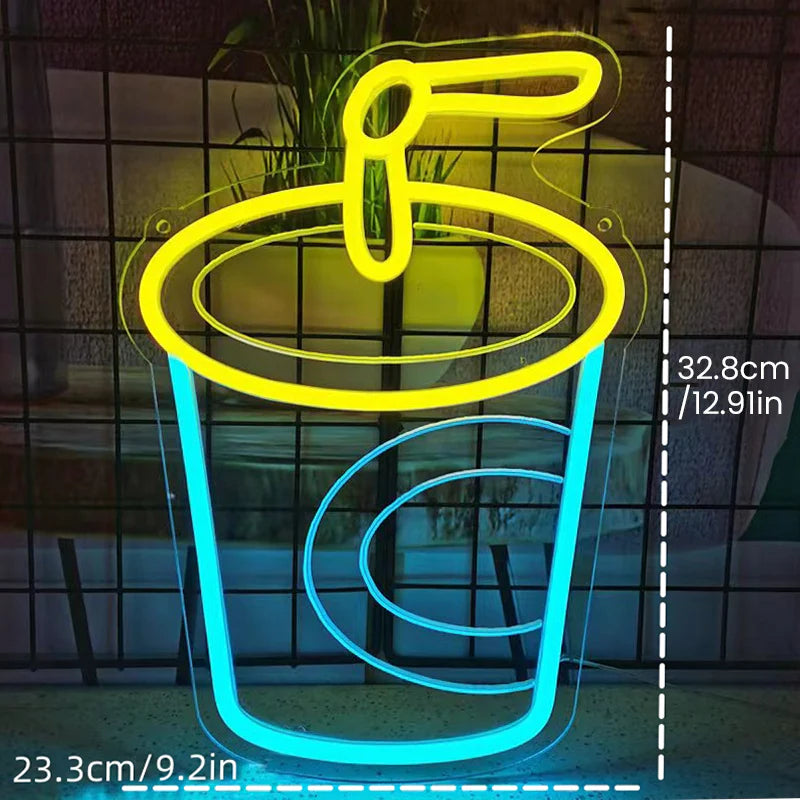 Cup LED Neon Sign Light