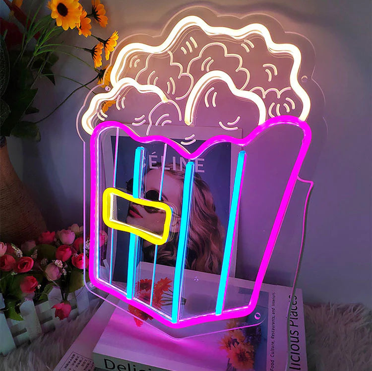Popcorn LED Neon Sign Light