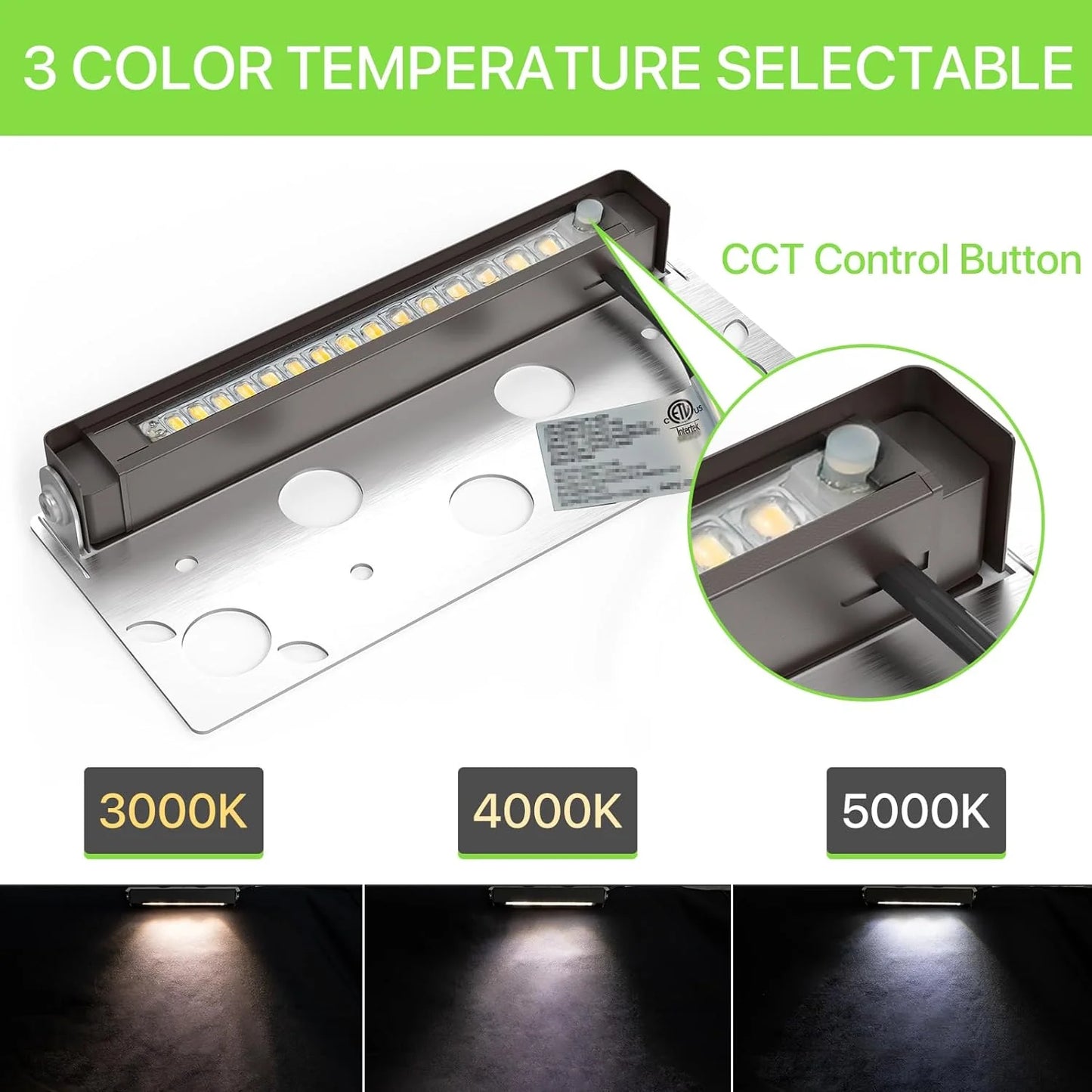 Glitgate 3CCT LED Hardscape Lighting, 8 Pack, 300lumens, AC/DC 12-24V.