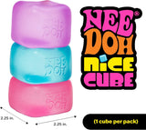 NeeDoh Nice Cube Sensory Squeeze Toy with Super Solid Squish 225 Cube Pink