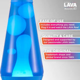 Lava The Original Lamp New 145 Cerulean Blue Classic Liquid Motion Lamp White Wax and Blue Liquid Item 2362 Amazon Exclusive